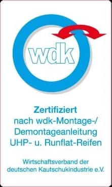 wdk-Zertifikat – Qualitätssiegel für die fachgerechte Montage von UHP- und Runflat-Reifen