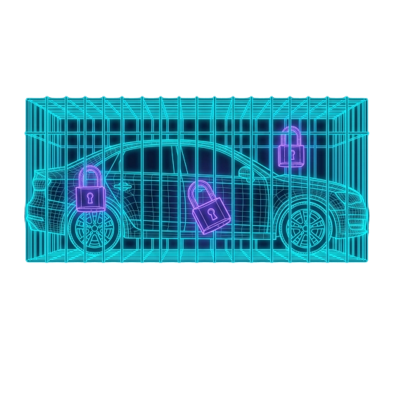 Auto in einem stilisierten goldenen Käfig – Symbolbild Hersteller-Abhängigkeit